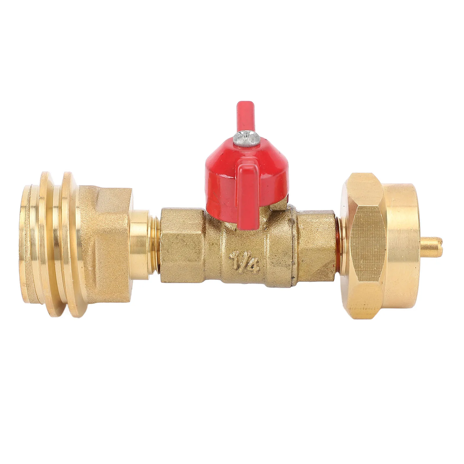 Gas Navuladapter Brede Compatibiliteit CGA600 Interface 20lb Naar 1lb Cilinder Converter QCC1 Mannelijke POL Vrouwelijke voor Barbecue Grills