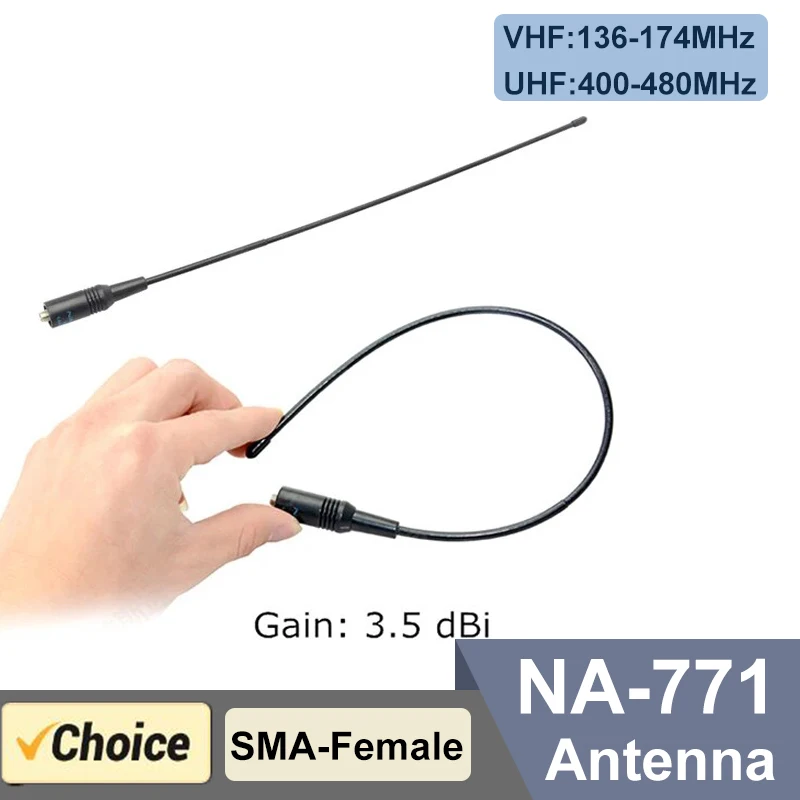 Na771 Antenna Nagoya High Gain Antenna VHF/UHF SMA Female For Quansheng UVK5 UVK58 UVK6 Baofeng DM-1701 Walkie Talkie Ham Radios