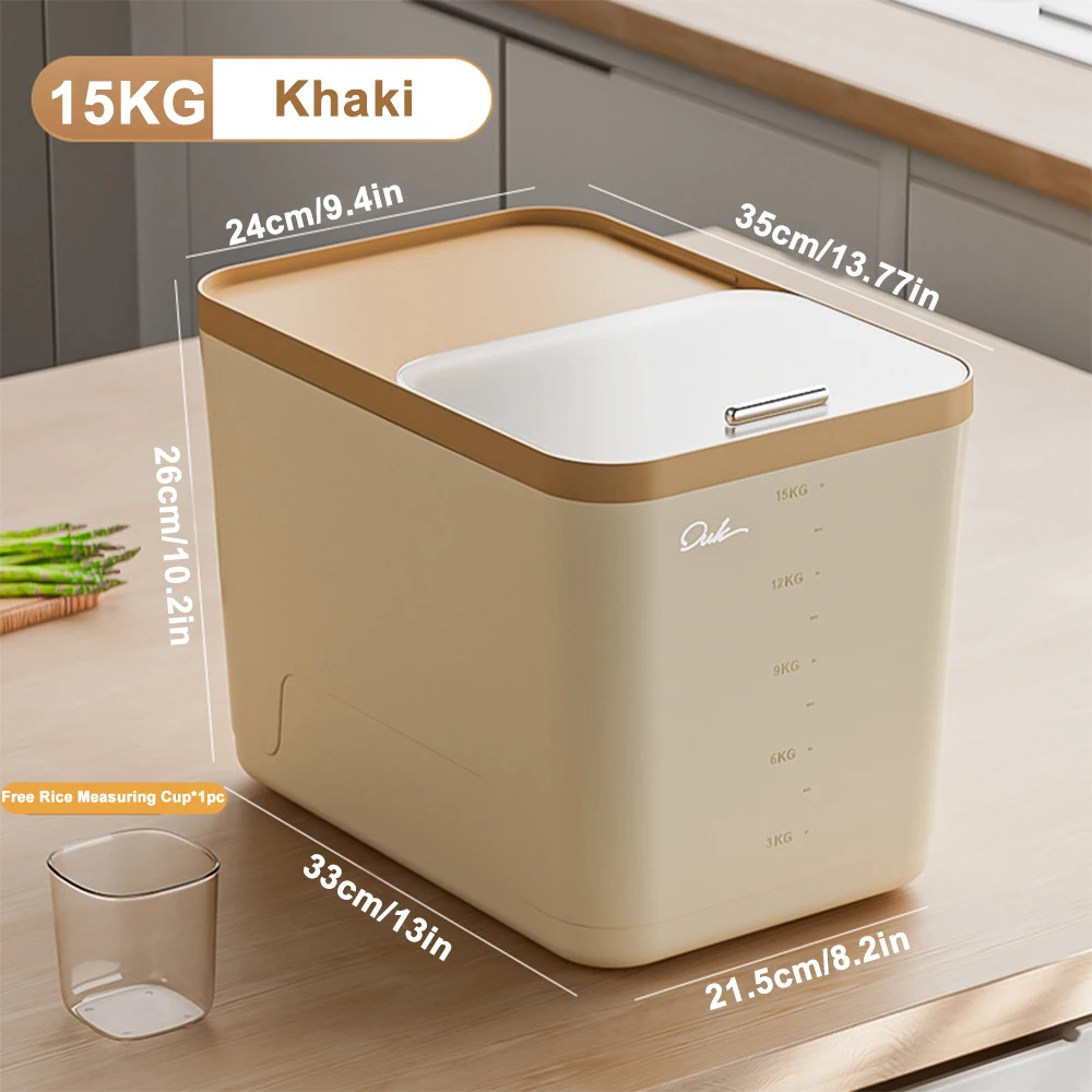 5/10/15Kg Rijst Opbergdoos Thuis Met Deksel Insect Proof Vochtbestendige Rijst Doos Verzegelde pot Keuken Container Opslaan Droge Graan