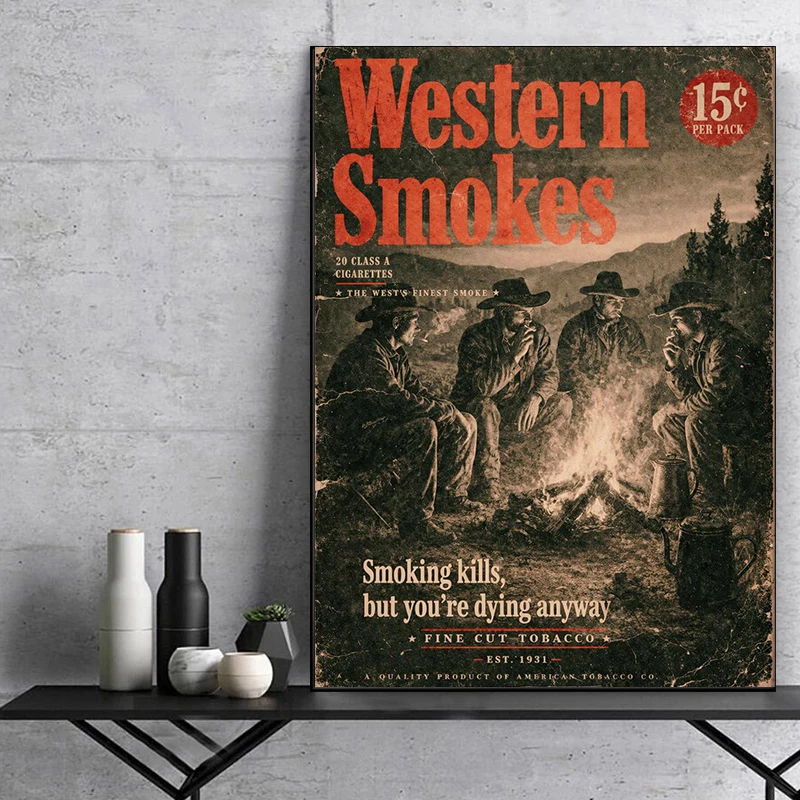 Poster Koboi Retro Cetakan Ikl - Vintage Collectible Figures ulasan dan harga