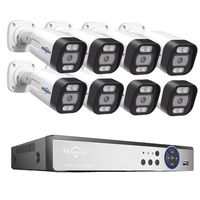 Hiseeu 4K 8channel 8mp Outdoor Color Night Vision Surveillance Cctv Ip Poe Nvr Kit Home Security Camera System