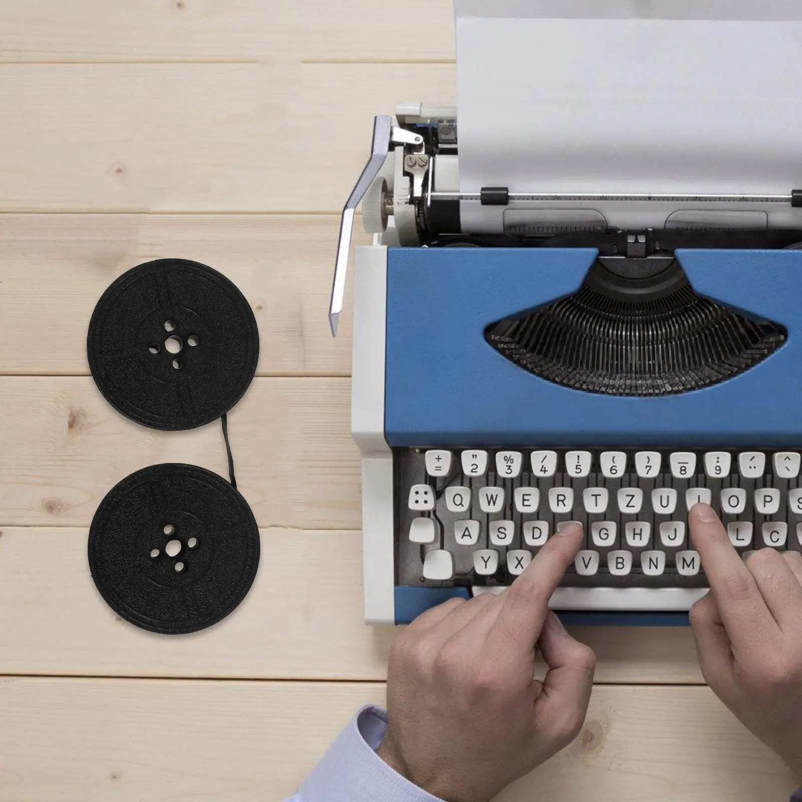 

2Pcs Universal Typewriter Ribbon Twin Spool Compatible with Royal Vintage Typewriters Black Red Ink Easy