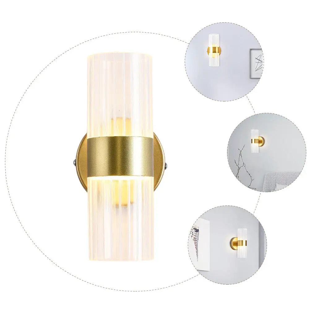 

Creative Glass LED Wall Lamp Stylish Indoor Wall Hanging Light for Bedroom Living Room Corridor Bedside Warm Night Light