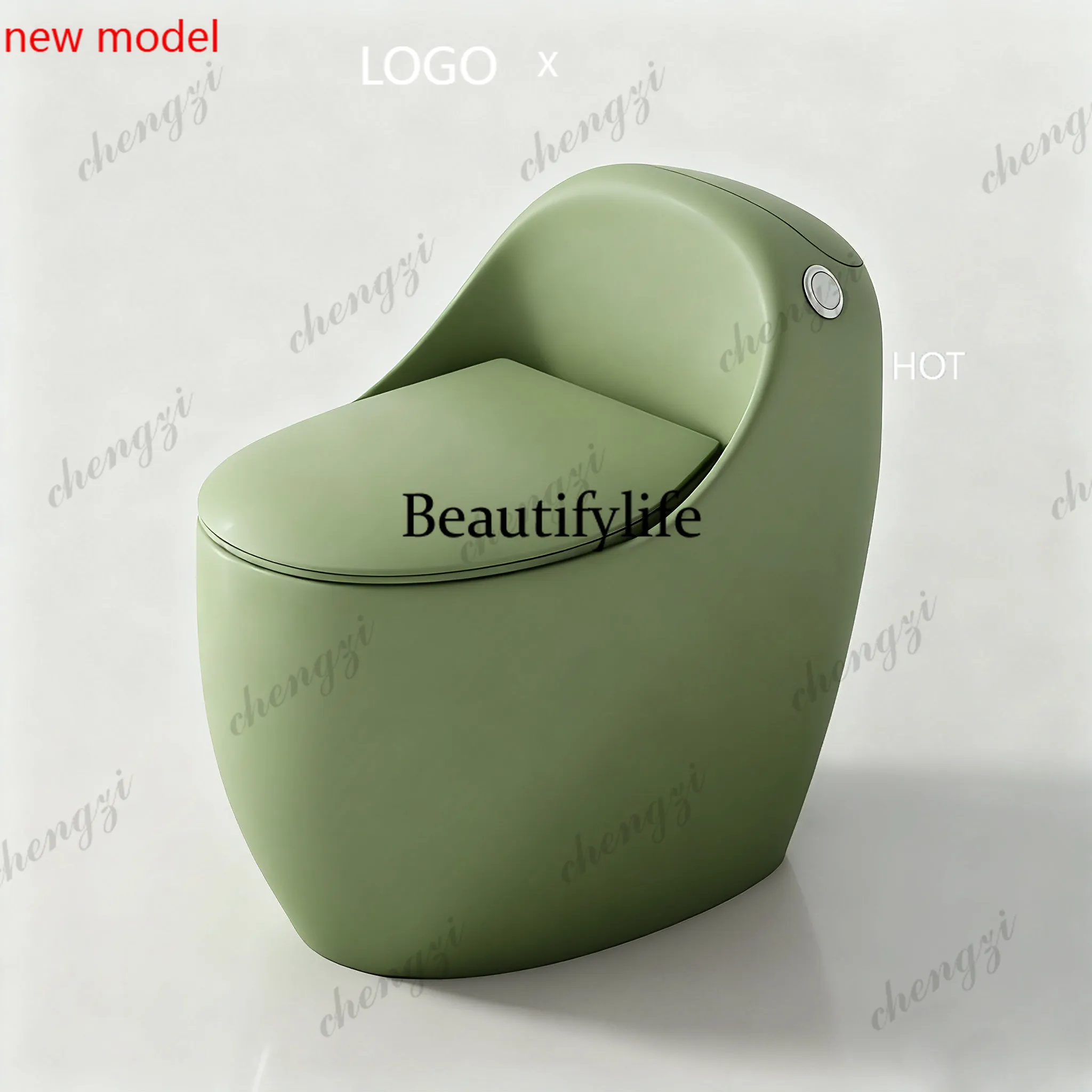 N138French retro green ordinary toilet for home use, silent high impulse, toilet