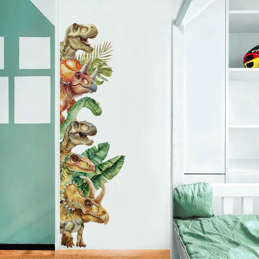 1pcs Cartoon Cute Animals Removable Door Stickers Kids Room Decoration for Bedroom Home Decor PVC Wall Decals Living Room
