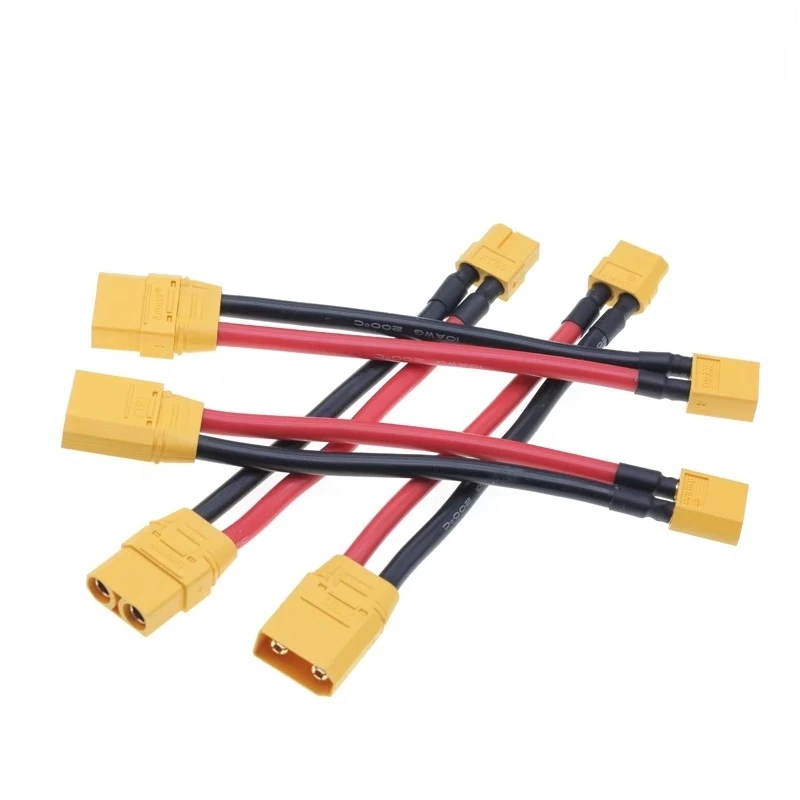 XT60 Female to XT90 Male Adapter Cable Male and Female Plug Extension Cable Model Aircraft High Temperature Soft Silicone Cable
