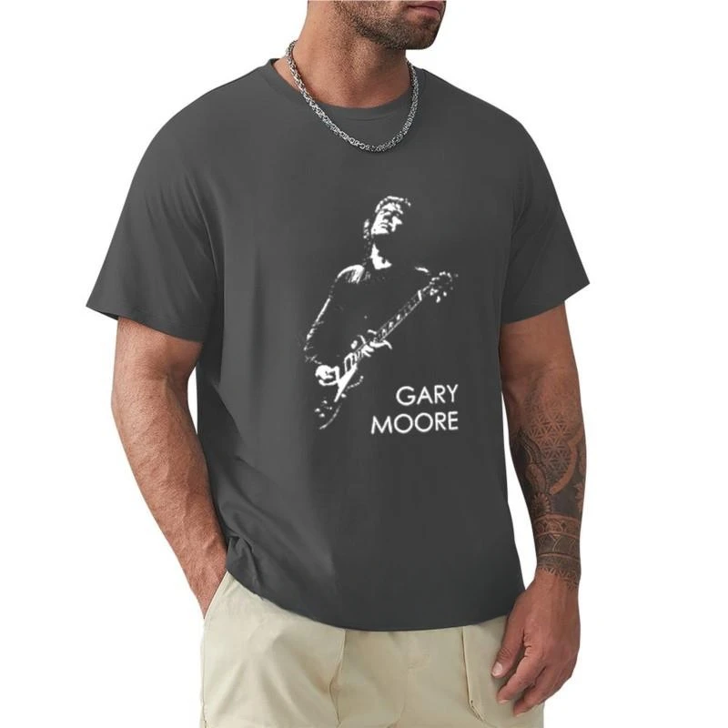 Gary moore heavyweight for a boy Shortsleeve Anime fashion Round neck cartoon vintage top Hot sale outfits crewneck manga cotton