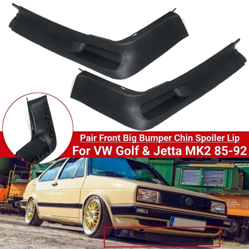 For Golf Jetta MK2 1885-1992 Front Big Bumper Chin Spoiler Lip Valance Splitter Car Exterior Parts Bumper Accessories