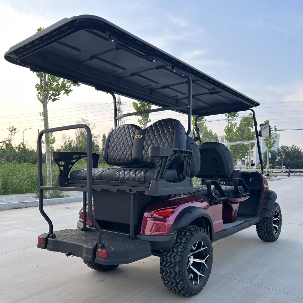 4 Wheel Small Airport Electric Utility Vehicles Sightseeing Club Cars Lithium Battery Golf Carts Bus Buggy for Sale