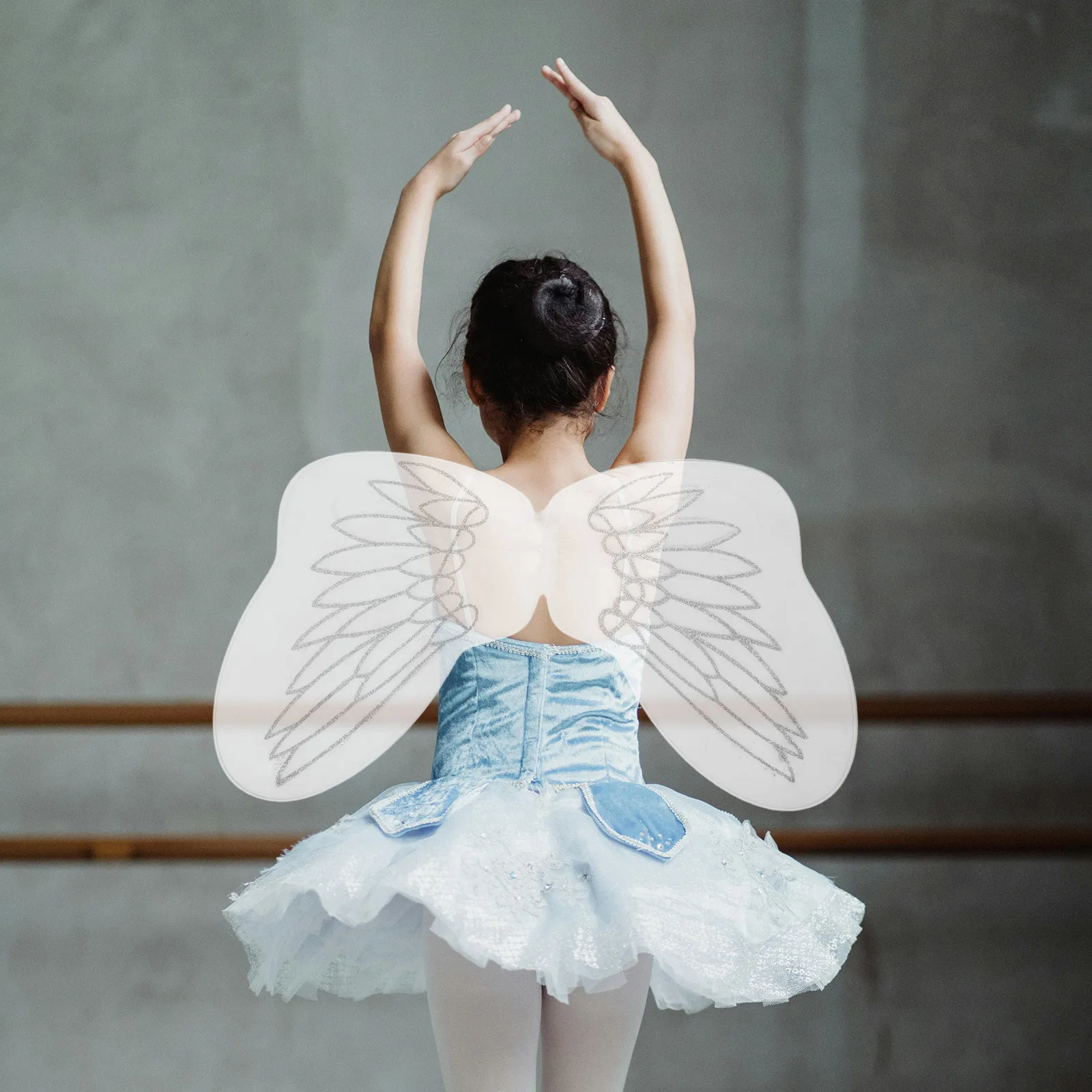 Conjunto de disfraz de fiesta de cumpleaños para niños, diadema con orejas de Animal suave, mariposa acrílica para vestido de Pascua, disfraz para niñas y niños