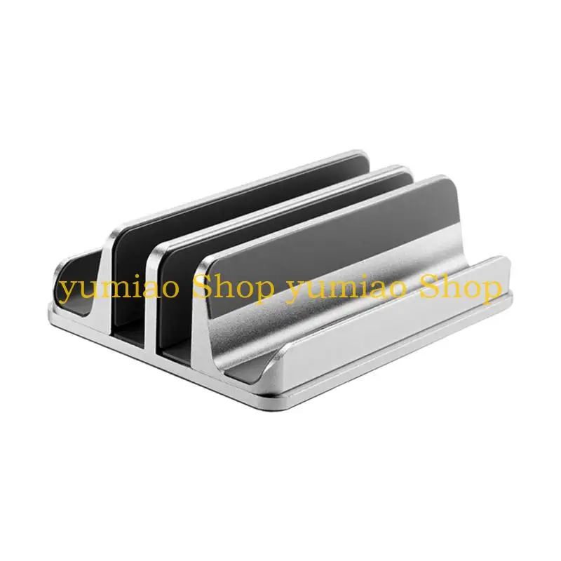 587B Adjustable Aluminum Vertical Stand Holder for Notebook Tablets Space Saving NonSlip Base for Cooling and Compatibility