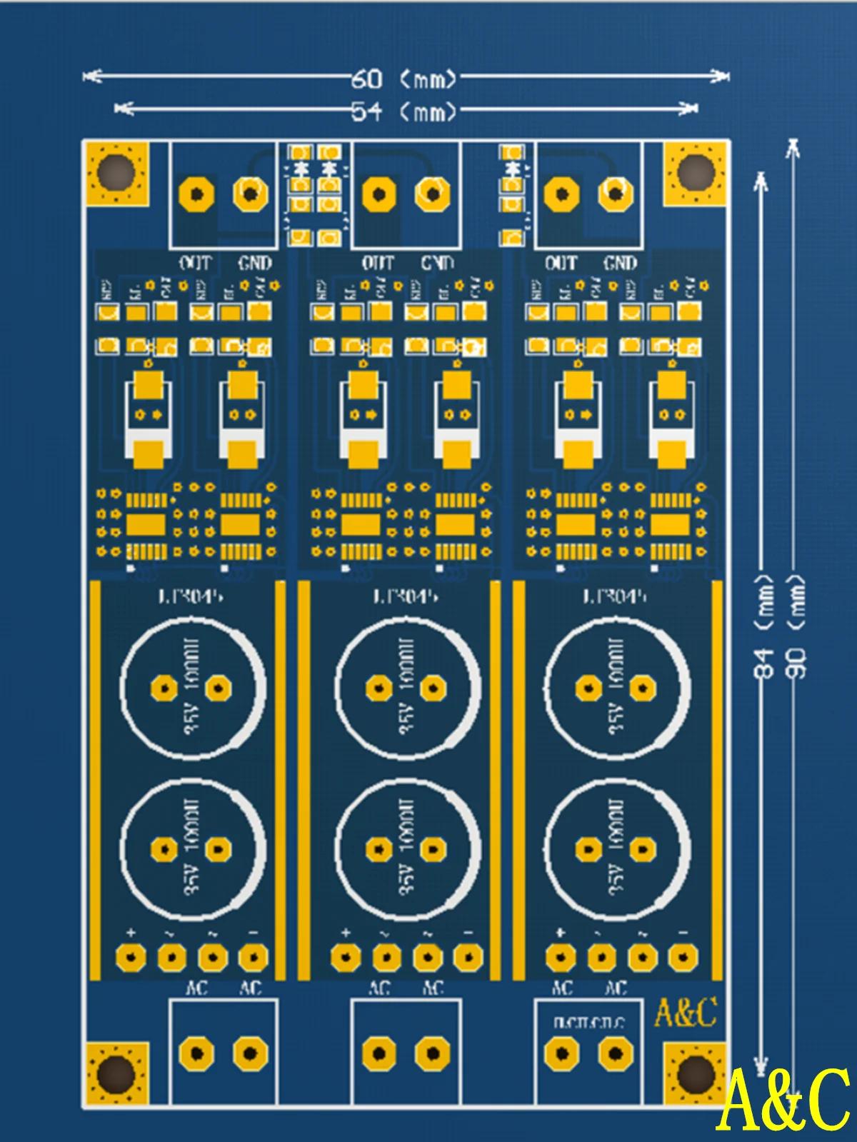 Fuente de alimentación estabilizada lineal de bajo ruido LT3045 paralela dual independiente de 3 canales para instrumento de precisión frontal PolishDAC