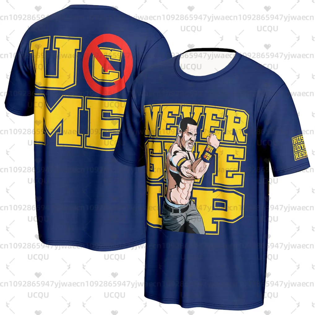

John Cena Wrestling Men's T-Shirt Summer Outdoor Sports Fitness Unisex Tops Casual O-Neck Short Sleeve Tee Casual Men Clothing