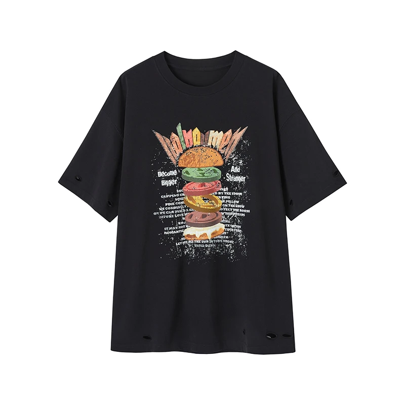 

Motorcycle 2025 Summer New Daily Series Digital Printing Loose T-Shirt for Men and Women Couples Mid-Length
