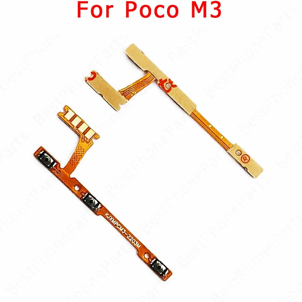 For Xiaomi Poco Phone F1 F2 F3 M3 M4 Pro X3 NFC X4 GT 5G New Power On Off Side Button Replacement Volume Flex Cable