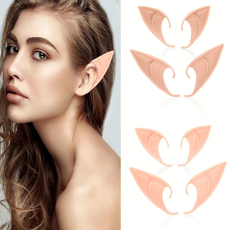 Halloween elf ear headwear cosplay makeup props cute and funny dressing decoration simulation ear photography props