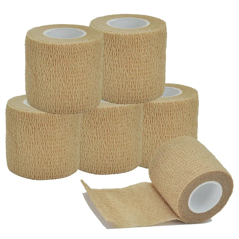 1/3Pcs Disposable Self Adhesive Elastic Bandage 5cm*4.5m for Handle Tube Tightening Tattoo Accessories Gauze Tape First Aid Tool