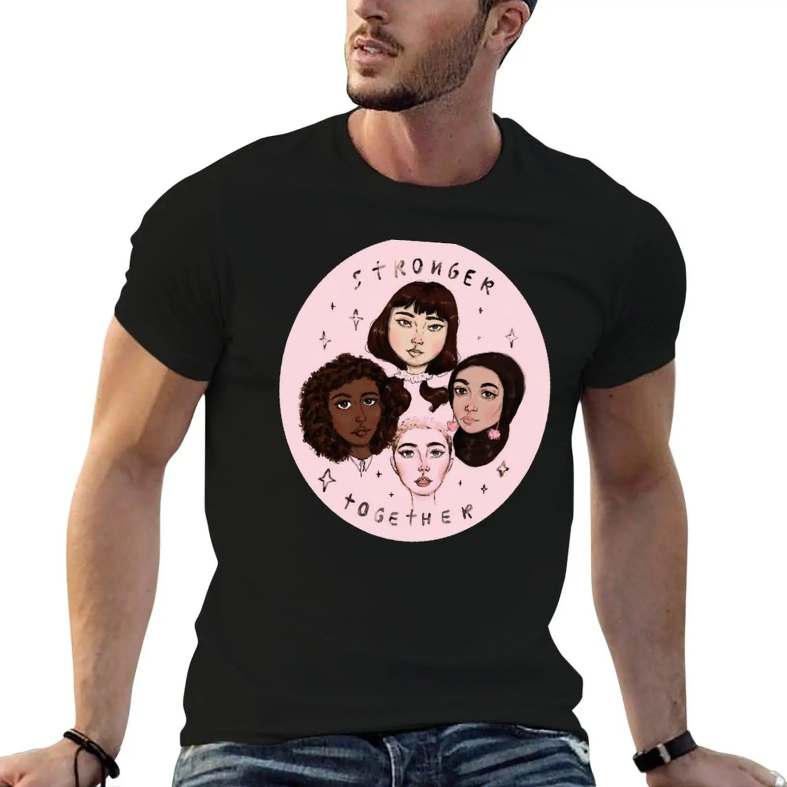 Stronger Together T-Shirt Casual Fashion Short Sleeve Cotton T-Shirt