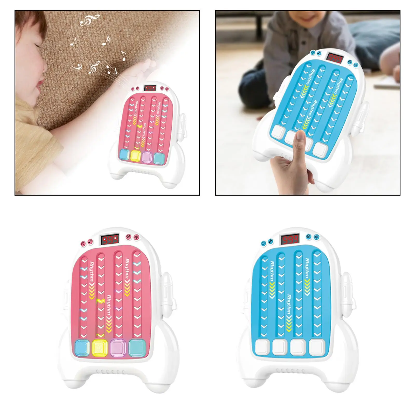 Musical Rhythm Electronic Board Game Portable Gaming Device for Concentration Training Kids Gift Children over 3 Years Old