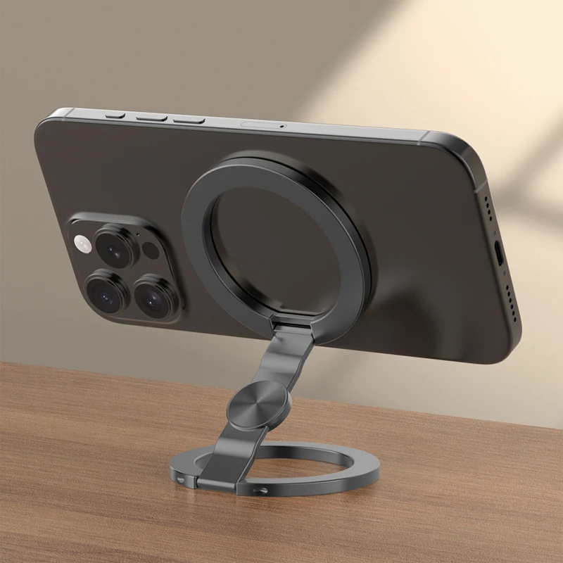 Foldable Double Sided Magnetic Phone Holder for Magsafe Gym Treadmill Universal Folding Car Holder Magnetic Smartphone Stand