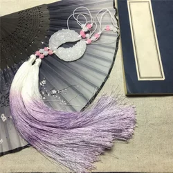 Waist Jade Pendant Tassel Pendant Key Tassels Round Fringe Antiquity Keychain Hanfu Pendant Elegant Quality Accessories Gift