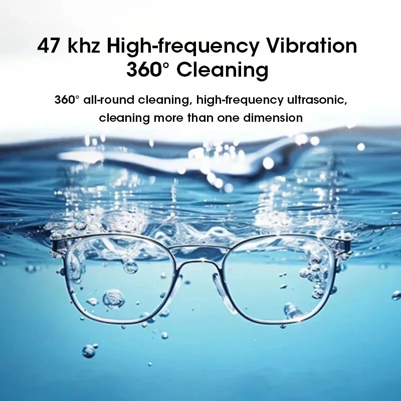 Mini Household Ultrasonic Cleaner, High Frequency Vibration Deep Cleaning Machine For Glasses, Jewelry Tableware