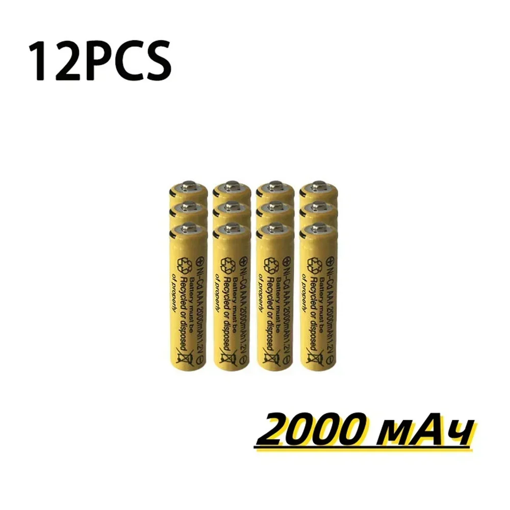 1.2V AAA  2000mAh Rechargeable Battery NI-CD 1.2 V AAA Battery for Clocks Mice Computers Toys So on  Battery