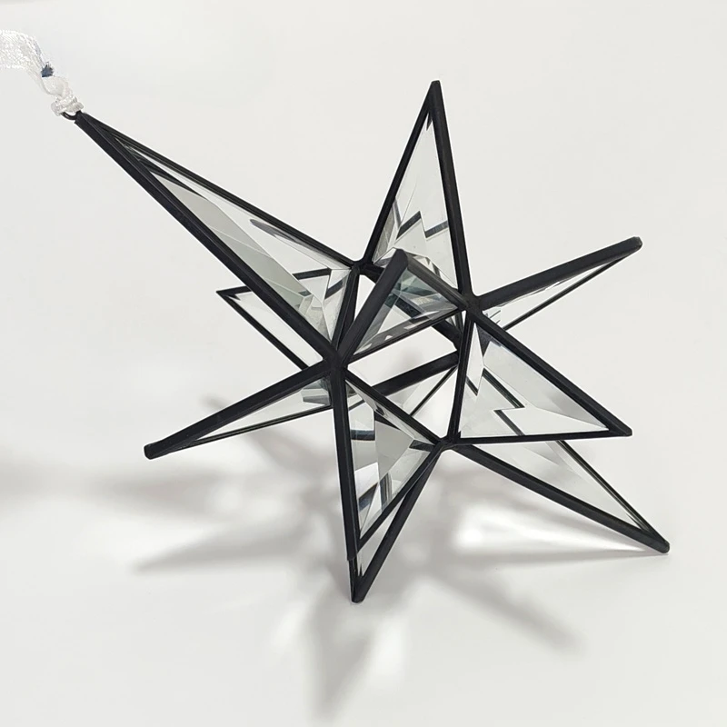 Elegant Handcrafted 3D Glass Star Ornament for Home Decoration Christmas Tree Hanging and Festive Display Indoor or Outdoor Use