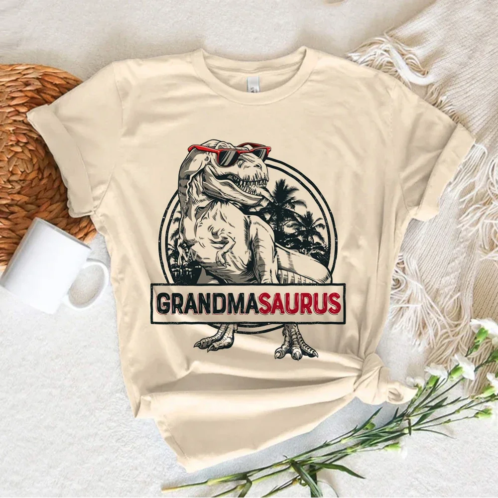 Dinosaur T-shirts Women Graphic Designer Japanese Top Female Manga Y2k Clothing Soft Fabric Quick Dry Summer