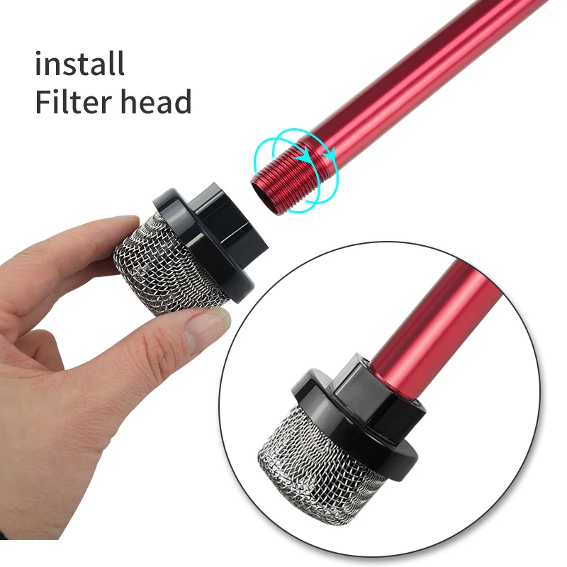 38.5 ซม.EXTENSION Rod สําหรับ Graco 390/495/595/695 Airless Sprayer ดูดหลอดกรองตาข่าย Universal อุปกรณ์เสริม