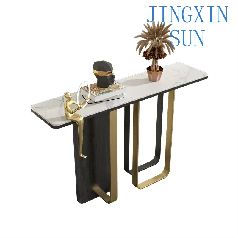 Nordic Slate Console Tables Home Furniture Entrance Console Table Light Luxury Living Room Corridor Simple Decorative Cabinet