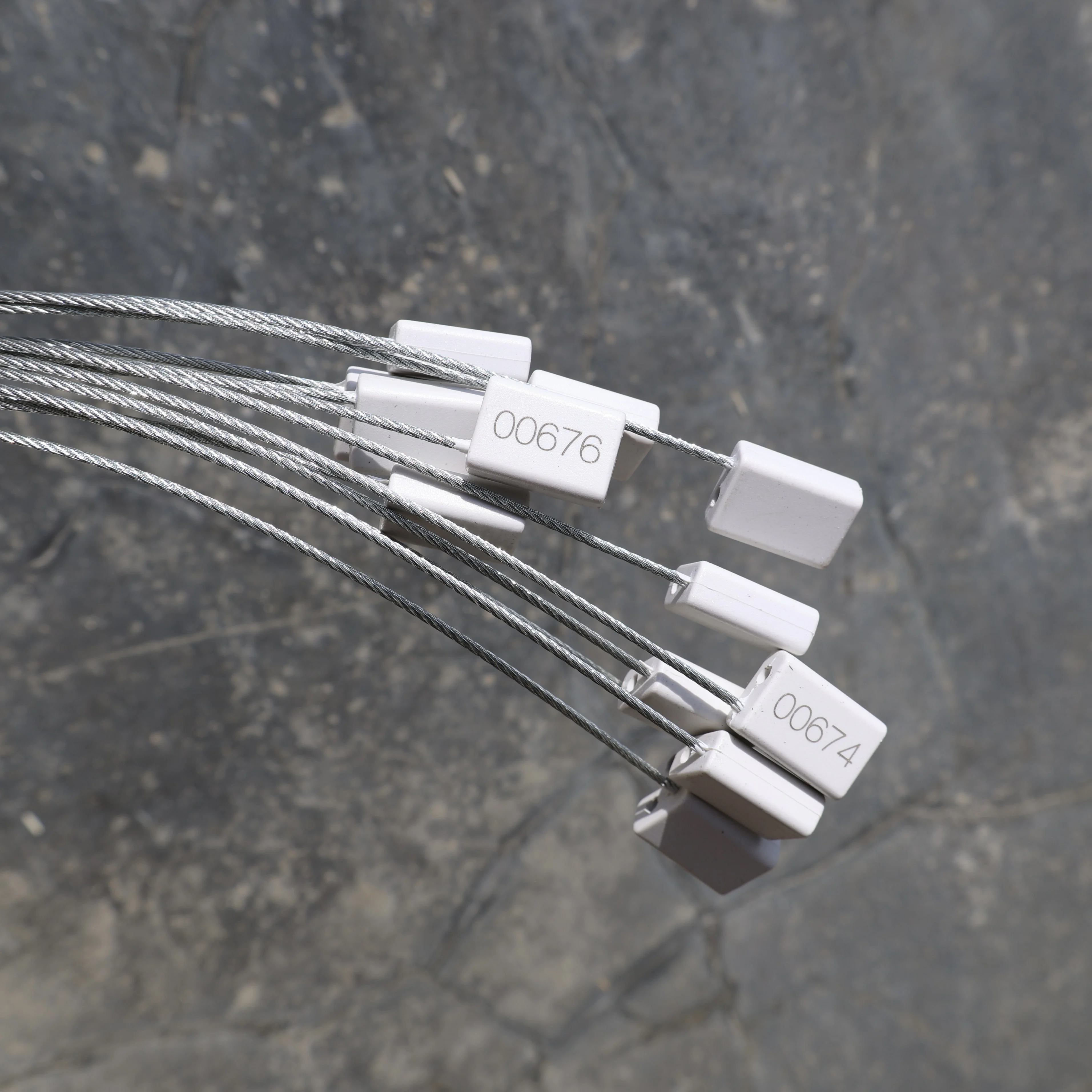 Liga de zinco Container Seals, QR Code cabo descartável, 30cm, 10pcs