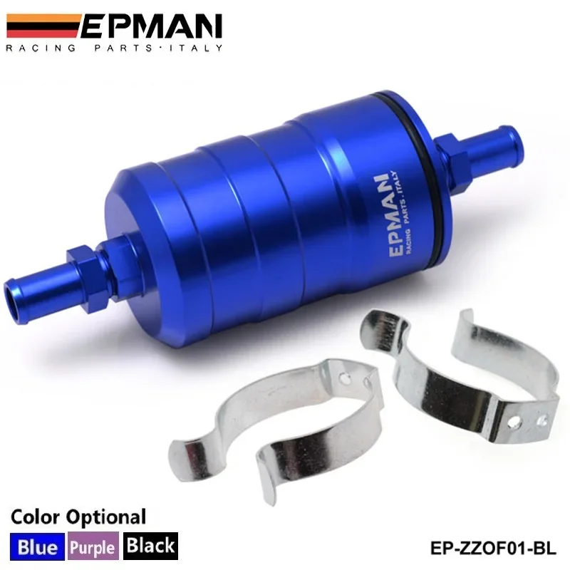 EPMAN Racing Fuel Filter UNI Competition 10Micron Paper Filter Complete (Blue Black Purple) EP-ZZOF01