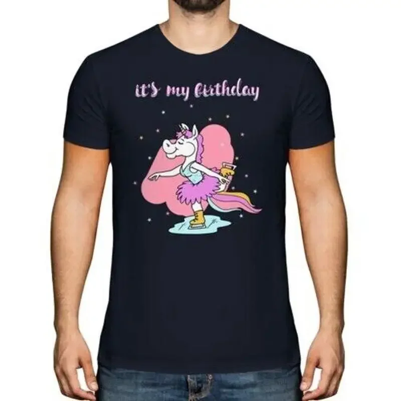 IT'S Mein Geburtstag Skifahrender Einhorn Herren Geschenk Outfit Top