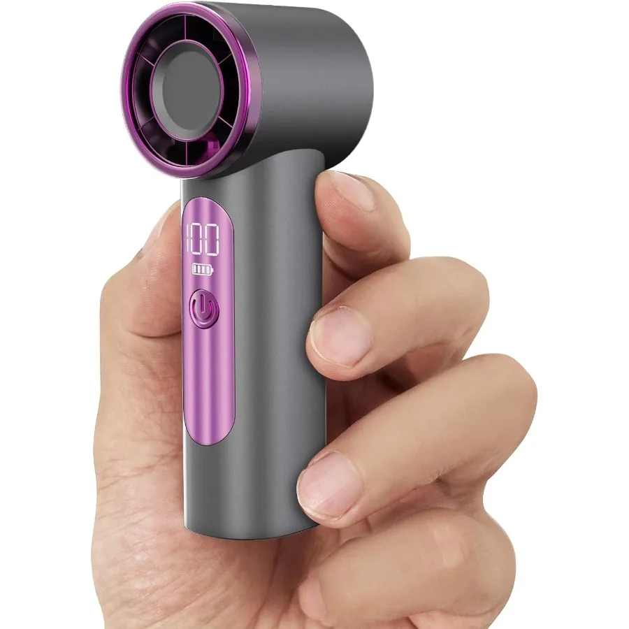 مروحة iFan المحمولة الصغيرة المحمولة، مراوح توربو صغيرة شخصية قابلة لإعادة الشحن للسفر باللون الرمادي