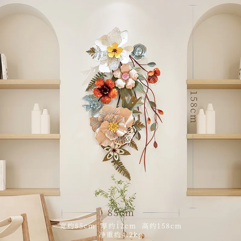

European living room wall decoration pendant, three-dimensional wrought iron wall decoration