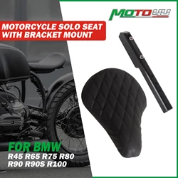 MOTO4U For BMW R45 R65 R75 R80 R90 R90S R100 Cafe Racer Motorcycle Solo Seat with Bracket Mount Hinge Brace Bobber Mounting