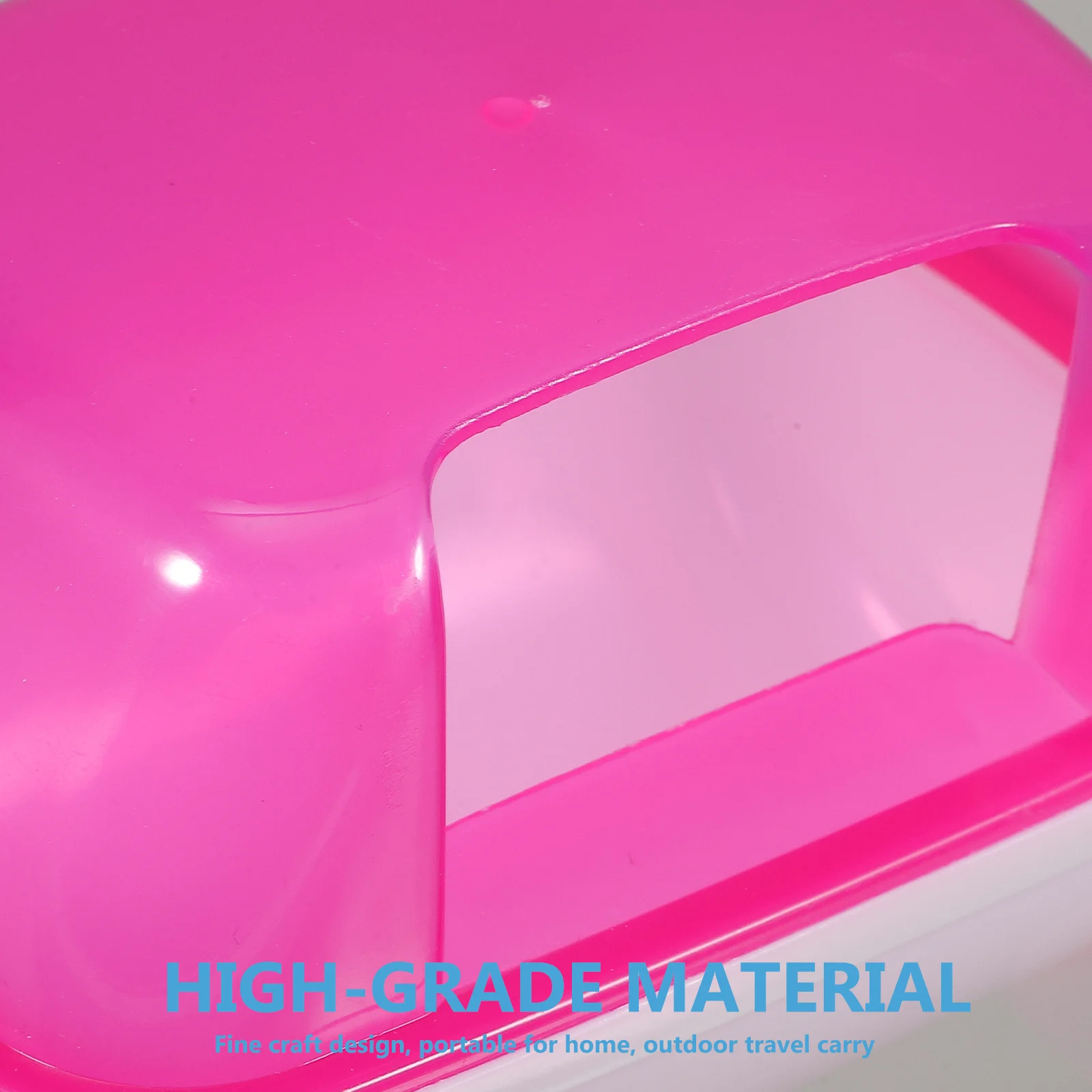 

2Pcs Small Pet Sand Bath Room House Blue Hamster Chinchilla Sand Bathroom Detachable Half Transparent Stress