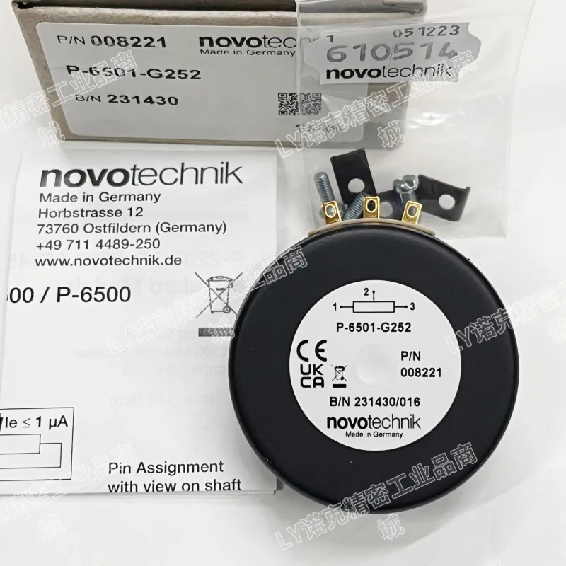 Germany NOVOTechnik angle sensor potentiometer P-6501-S0049 G252 A502