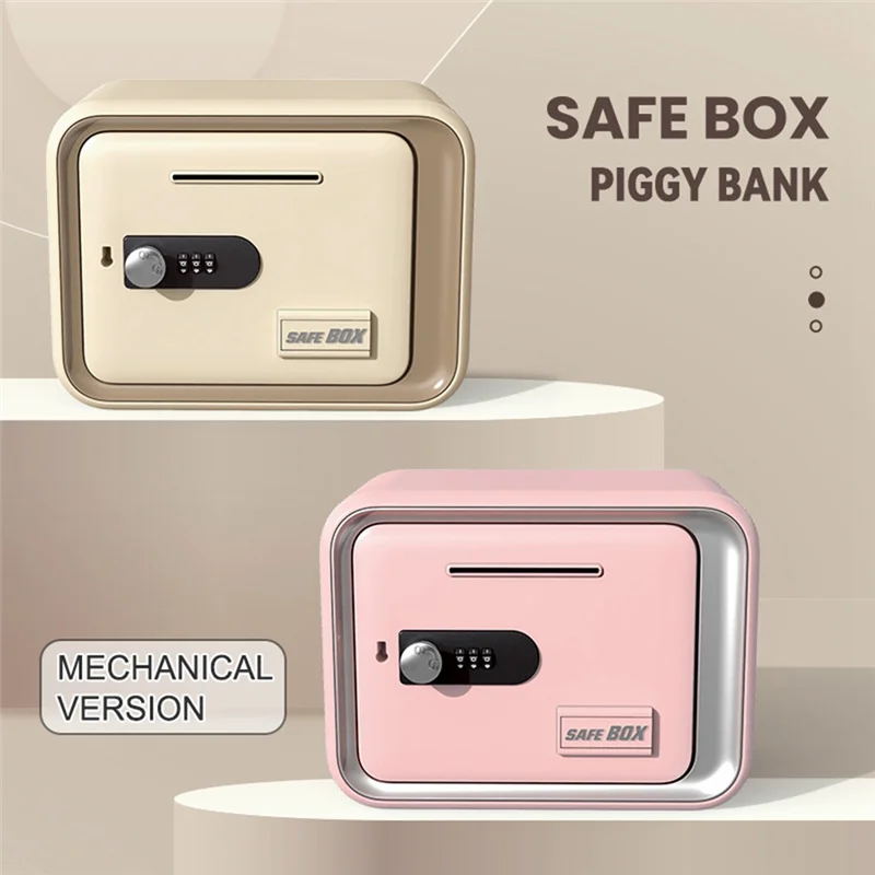 B97A-Deposit And Withdraw Machine Password Lock Safe, Children' S Adult Gift, Household Small Coin Piggy Bank Money Box