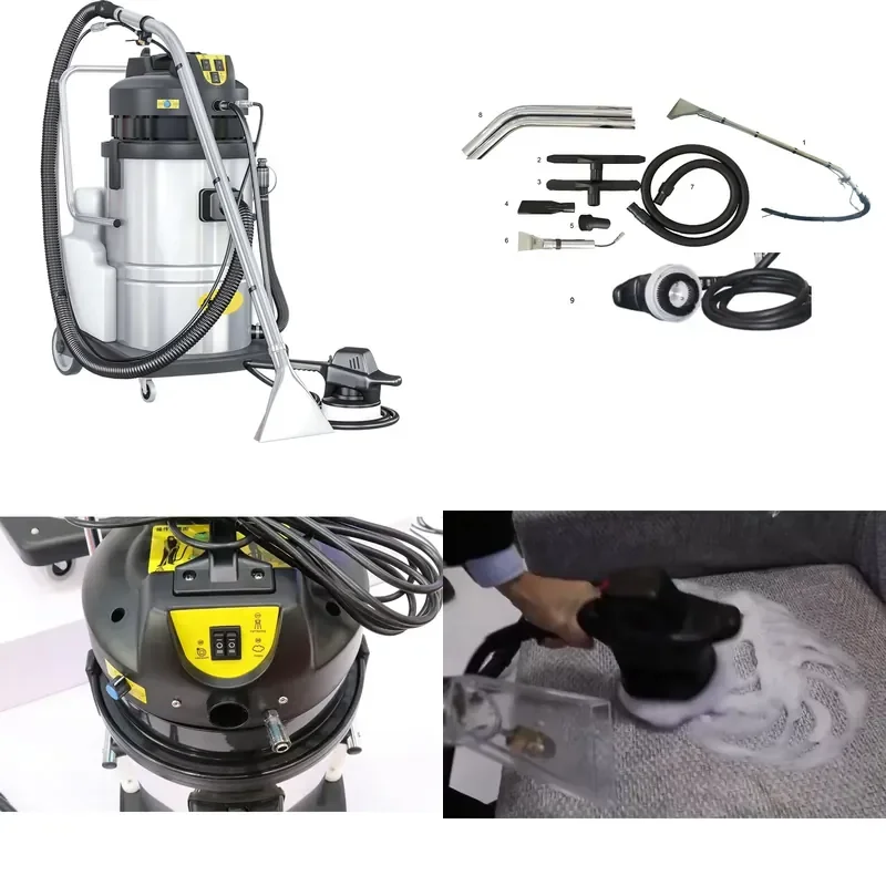2026 New Industrial Electric Manual 60L Foam Carpet Vacuum Cleaner for Hotels