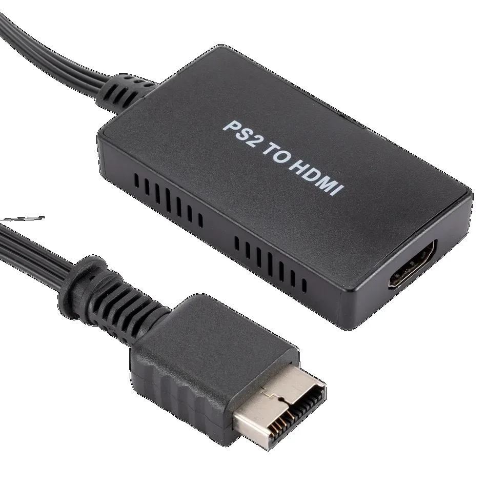 Kompatybilny z PS2 do HDMI konwerter audio-wideo kabel Adapter z gniazda męskiego na żeńskie HD 1080P wsparcie dla PS1/2/3 tryby wyświetlania dla