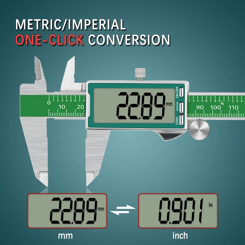 6inch Full Screen Digital Caliper Stainless Steel Metal Caliper 150mm LCD Large Screen Electronic Vernier Caliper Measuring Tool