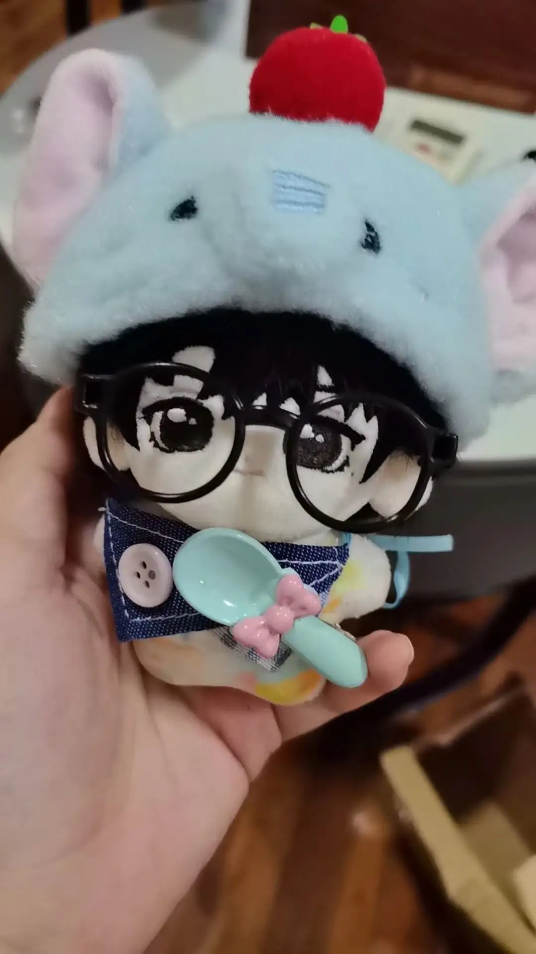 ตุ๊กตาผ้าพลัฌลายปลาดาวของเจิ้ง รุนเจ ขนาด 10 ซม. ของเล่นตุ๊กตาการ์ตูนสำหรับเด็กและผู้ใหญ่ ของสะสม ของขวัญผ้าฝ้าย