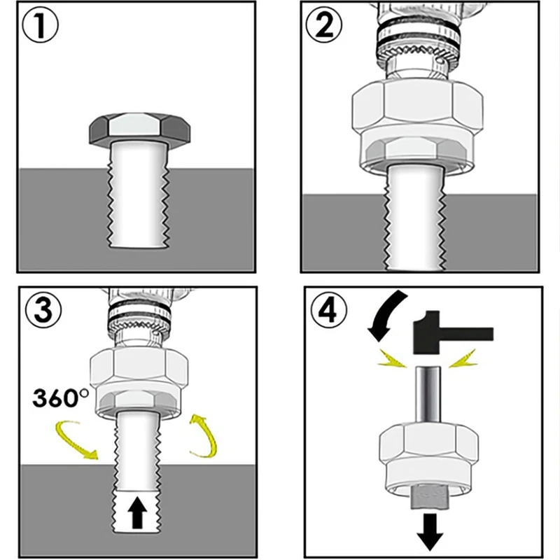 10PCS Bolt Extractor Set Drill Bit Set 3/8\