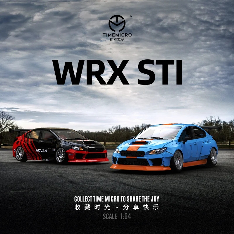 TIME MICRO 1:64 WRX STI  Painting Alloy Car Model Model Car Collection& Display& Gift