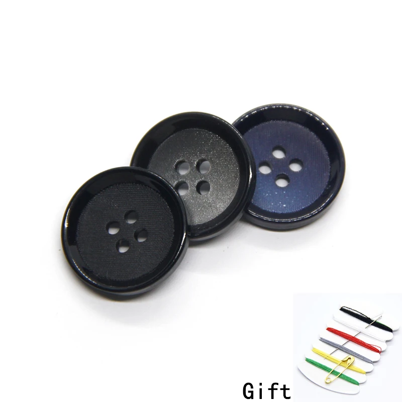 15/20mm Large Resin Black Suit Round Buttons For Clothing Men Coat Sweaters Decor Handmade DIY Sewing Accessories Wholesale