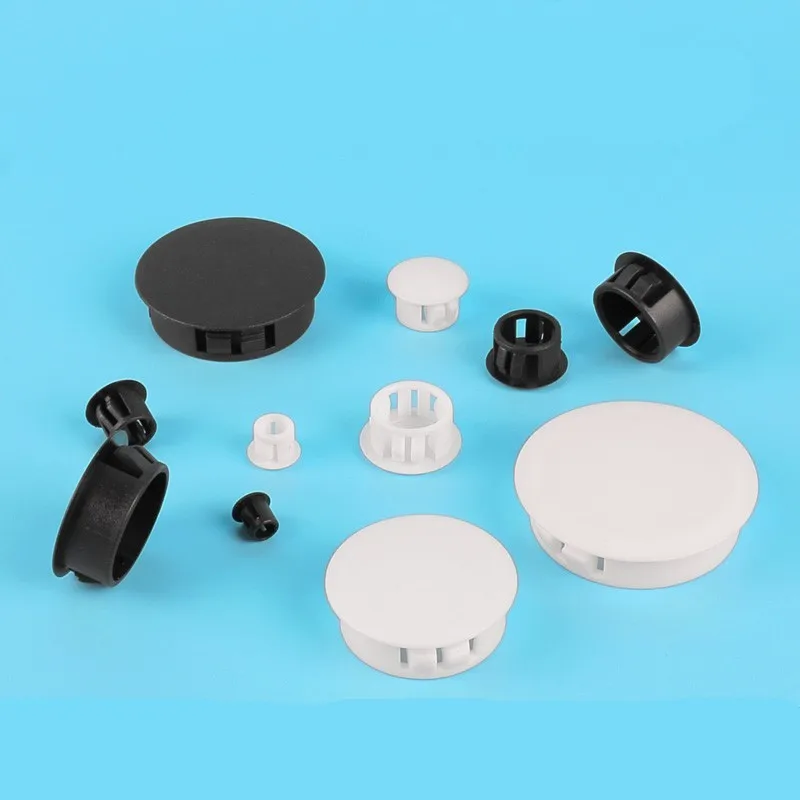 2/4Lots Black Plastic Round Tube Hole Plug Pipe End Cap Cover 5/6/8/10/11/12/13/14/16/19/20/22/25/30/35/38/40/45/50/60mm White
