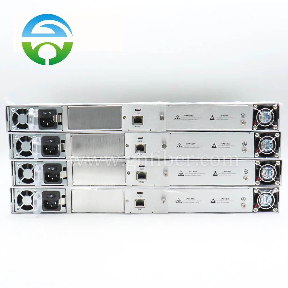 High Performance 1550nm CATV EDFA Amplifier 4 Output 19dBm SC/APC Dual Power Supply