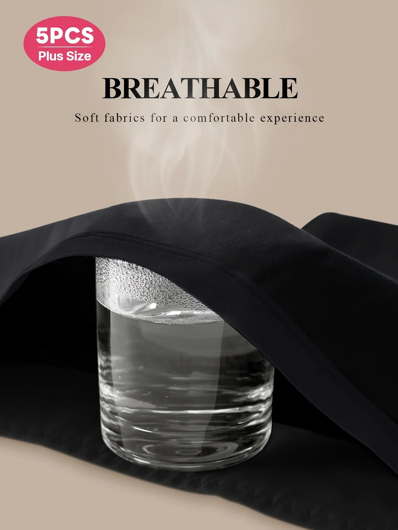 [5 عبوات من سراويل داخلية بمقاسات كبيرة للتحكم في البطن] مكونة من 5 قطع من MIOTAN مقاس كبير للنساء - ملابس داخلية أنيقة متوسطة الخصر، ملابس داخلية مريحة للبطن